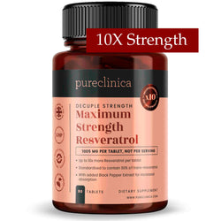 Resvératrol 1000 mg x 90 comprimés - 50% trans-resvératrol – Forte Absorption