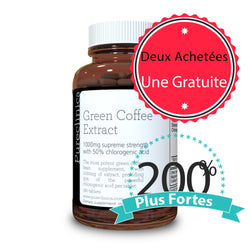 Extrait de Grains de Café Vert – 1000mg (50% d'Acide Chlorogénique) x 180 comprimés - Double Force