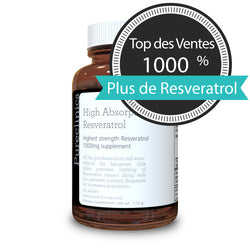 Resvératrol 1000 mg x 90 comprimés - 50% trans-resvératrol – Forte Absorption