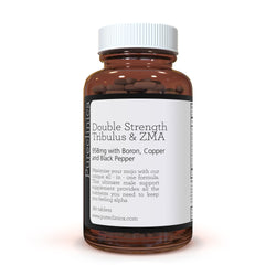Tribulus et ZMA Double Force  (958 mg – 40% Saponines avec Cuivre, Bore & Poivre Noir) x 180 Comprimés